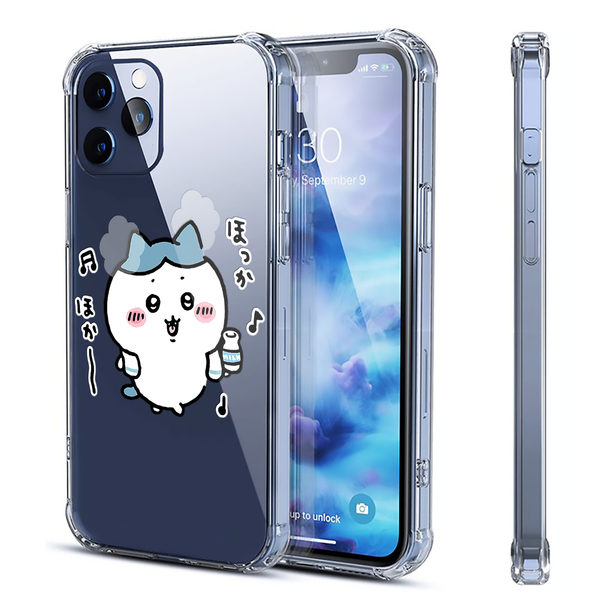 （画像用） ちいかわ ハチワレ Chii-kawa hachiware 【iPhone 12シリーズ対応】透明スマホケース（クリアソフトケース）